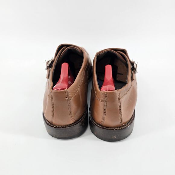 Johnston & Murphy Men’s Double Monk Strap Dress Shoes Brown Leather Cap Toe 11M main image 8